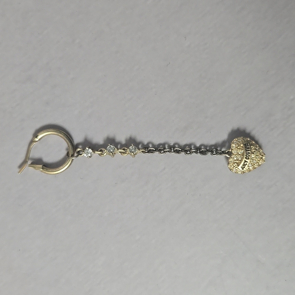 Juicy Couture Vintage Single Heart Charm Earring.